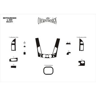 Instrumentbordlister (13 dele) Mitsubishi L200 2006–2015 foto 4