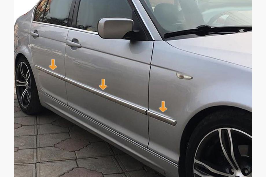 BMW 3-serie E46 1998–2006 Kromdæksel til dørlist (rustfrit stål) Image