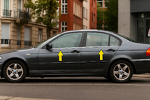 BMW 3-serie E46 1998–2006 Vindueslister (rustfrit stål) Carmos - Tyrkisk stål foto 1