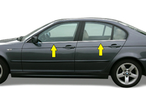BMW 3-serie E46 1998–2006 Vindueslister (rustfrit stål) Carmos - Tyrkisk stål foto 2