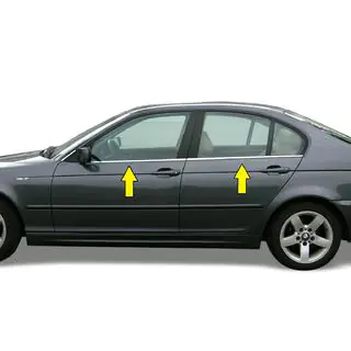 Vindueslister (rustfrit stål) BMW 3-serie E46 1998–2006 foto 2