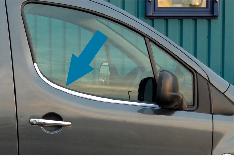 Citroen Berlingo 2008–2018 Dørvindueslister i rustfrit stål Image
