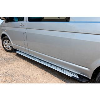 Sidetrin Allmond Grey (2 stk., aluminium) Volkswagen T5 Transporter 2003–2010 foto 3