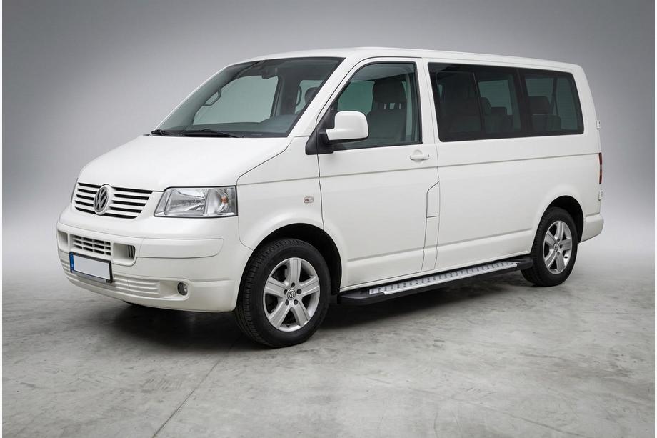 Volkswagen T5 Caravelle 2004–2010 Sidetrin X5-type (2 stk., aluminium) Lang akselafstand Image
