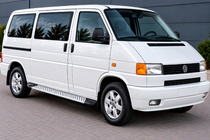 Volkswagen T4 Transporter 1990–2003 Sidetrin Allmond Grey (2 stk., aluminium) Lang akselafstand foto 1
