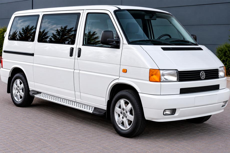 Volkswagen T4 Transporter 1990–2003 Sidetrin Allmond Grey (2 stk., aluminium) Lang akselafstand Image