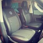 Volkswagen T5 Caravelle 2004–2010 Sædeovertræk i kunstlæder og stof (Premium) Komplet kabine + forsæder (1+1) foto 7