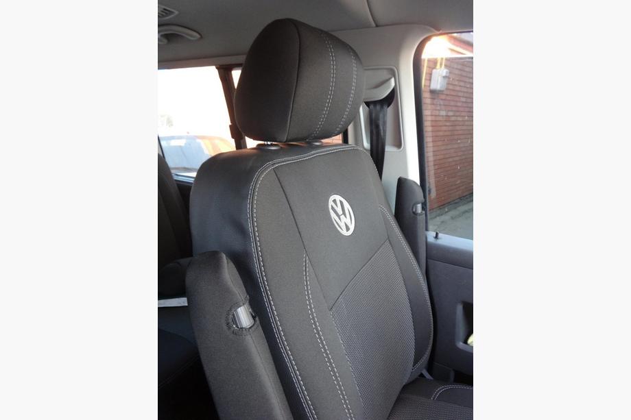 Volkswagen T5 Caravelle 2004–2010 Sædeovertræk i kunstlæder og stof (Premium) Foto 14