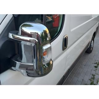 Krom spejlkapper (2 stk., plast)