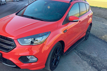 Ford Kuga/Escape 2013–2019 Sidetrin Tayga Black (2 stk., aluminium) foto 1