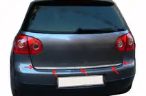 Volkswagen Golf 5 2003–2009 Bagklapskantliste (rustfrit stål) foto 2