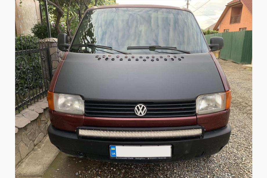 Volkswagen T4 Caravelle/Multivan 1990–2003 Motorhjelmsbetræk til lige motorhjelm (kunstlæder) Image
