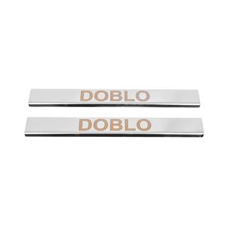 Krom dørtrinslister Carmos V1 (2 stk., rustfrit stål) Fiat Doblo II 2010–2022 foto 1