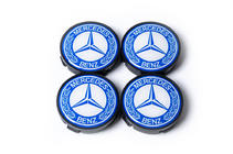 Mercedes-Benz Centerkapsler til fælge 55,5mm/57mm uden ring (4 stk., blå) foto 2