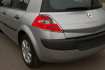 Renault Megane II 2004–2009 Krom covers til baglygter (HB, 2 stk., plastik) foto 1