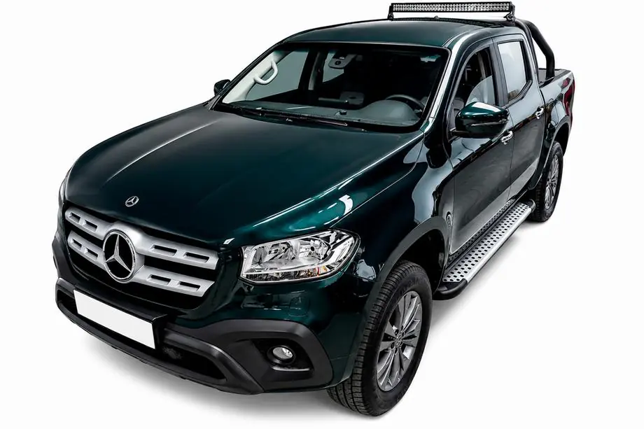 Mercedes X class 2017–2020 Sidetrin Allmond Grey (2 stk., aluminium) Image