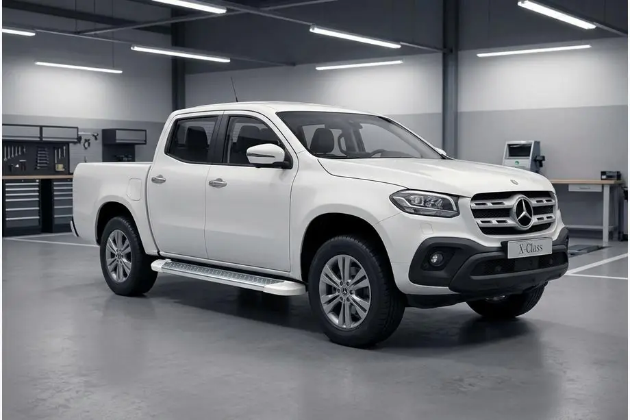 Mercedes X class 2017–2020 Sidetrin Allmond White (2 stk., aluminium) Image