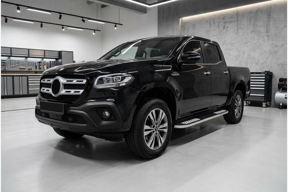 Mercedes X class 2017–2020 Sidetrin Tayga Grey V2 (2 stk., aluminium) Image
