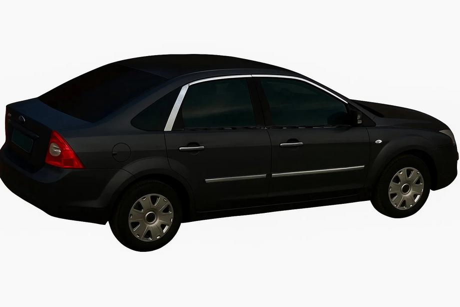 Ford Focus II 2008–2011 Øvre rudelister HB (6 stk., rustfrit stål) Image