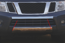 Nissan Pathfinder R51 2005–2014 Beskyttelsesliste til forkofanger i rustfrit stål foto 1