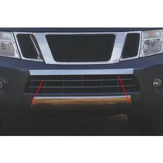 Beskyttelsesliste til forkofanger i rustfrit stål Nissan Pathfinder R51 2005–2014 foto 1