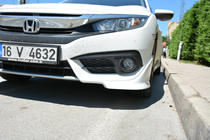 Honda Civic Sedan X 2016–2021 Hjørnesplittere til forreste kofanger (til lakering) foto 3