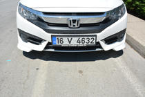 Honda Civic Sedan X 2016–2021 Hjørnesplittere til forreste kofanger (til lakering) foto 2
