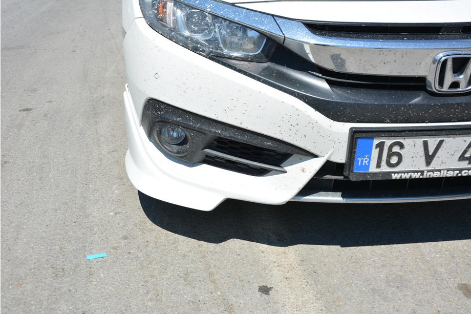 Honda Civic Sedan X 2016–2021 Hjørnesplittere til forreste kofanger (til lakering) Image