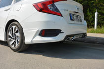 Honda Civic Sedan X 2016–2021 Bagkofangerhjørner (til lakering) foto 1