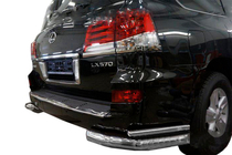 Lexus LX570/450d 2008–2022 Bageste dobbelte hjørnebøjler (rustfri stål) foto 1