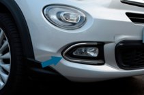 Fiat 500X 2014–2024 Rustfri stål tågelygte-rammer foto 1