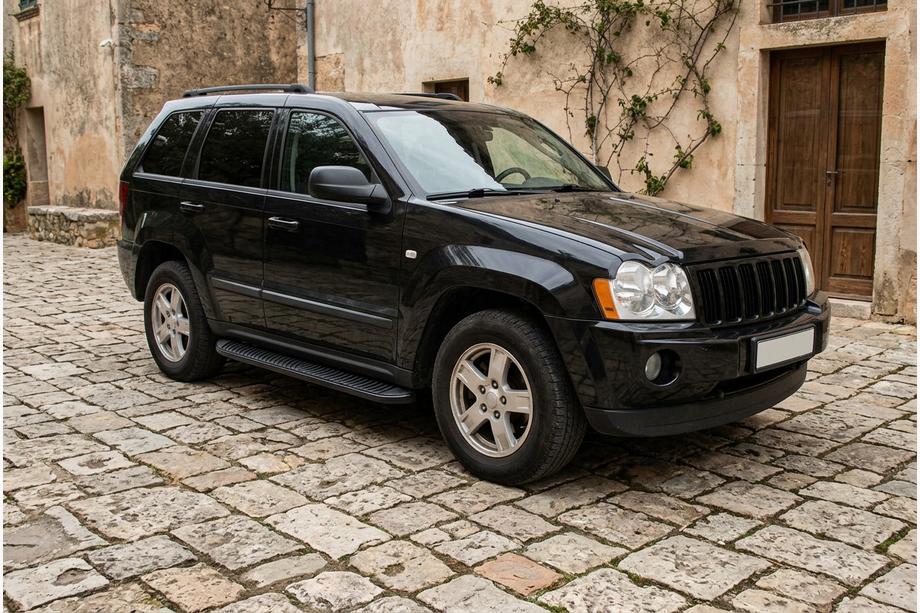 Jeep Grand Cherokee WK 2004–2010 Sidetrin Tayga Black (2 stk., aluminium) Image