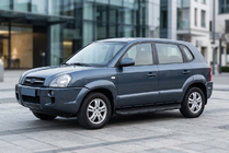 Hyundai Tucson JM 2004– Sidetrin Tayga Black (2 stk., aluminium) foto 1