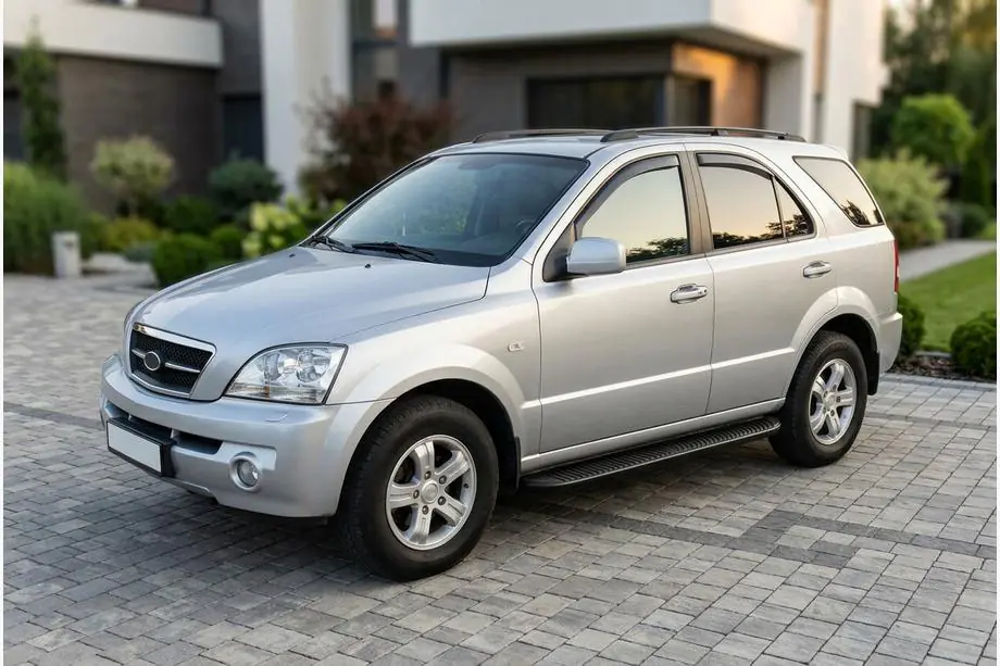 Kia Sorento I BL 2002–2009 Sidetrin Tayga Black (2 stk., aluminium) Image