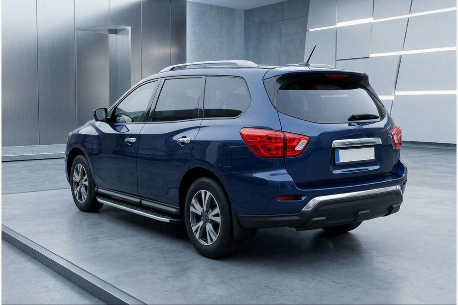 Nissan Pathfinder R52 2012–2021 Sidetrin Fullmond (2 stk., aluminium) Image