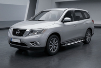 Nissan Pathfinder R52 2012–2021 Sidetrin Sunrise (2 stk., aluminium) foto 1