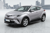 Toyota C-HR 2016–2023 Allmond Black sidetrin (2 stk., aluminium) foto 1