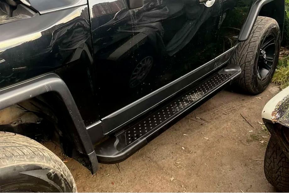 Toyota FJ Cruiser 2006–2022 Allmond Black sidetrin (2 stk., aluminium) Image