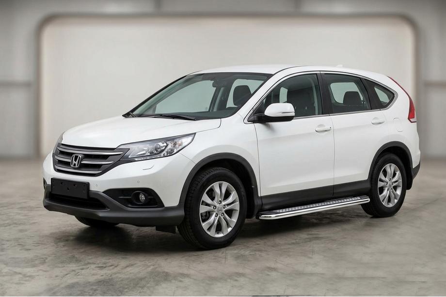 Honda CRV 2012–2016 Sidetrin Maydos V2 (2 stk., aluminium ↗ rustfrit stål) Image