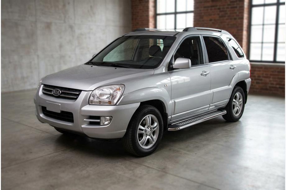 Kia Sportage 2004–2010 Sidetrin Maydos V2 (2 stk., aluminium ↗ rustfrit stål) Foto 1