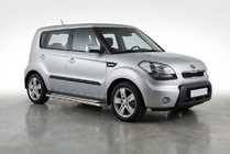 Kia Soul I 2008–2013 Sidetrin Maydos V2 (2 stk., aluminium ↗ rustfrit stål) foto 1