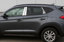 Hyundai Tucson TL 2016–2021 Stolpedæksler (rustfrit stål) foto 1