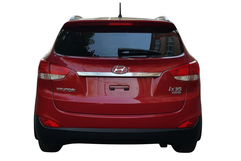 Hyundai IX-35 2010–2015 Kromliste over nummerpladen (bred) Poleret rustfrit stål Image