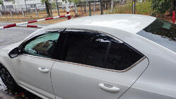 Skoda Octavia III A7 2013–2019 Vindafvisere til LiftBack med kromliste (4 stk., Niken) foto 1