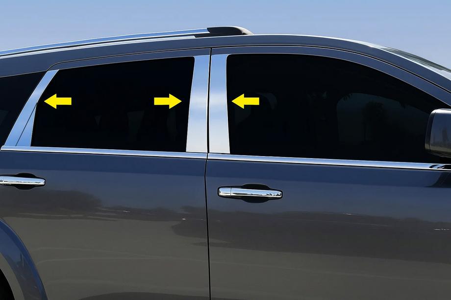 Dodge Journey 2008–2020 Dørstolpelister i rustfrit stål Image