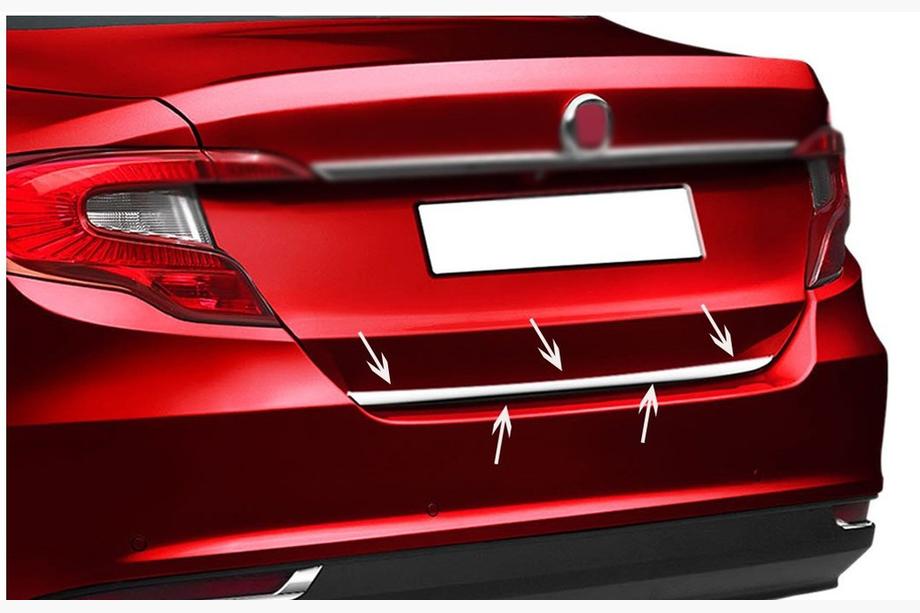Fiat Tipo 2016– Bagklapskantliste (rustfrit stål) HB, OmsaLine - italiensk rustfrit stål Image