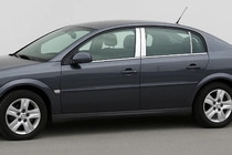 Opel Vectra C 2002–2008 Krom lister til dørstolper (6 stk., rustfrit stål) foto 1
