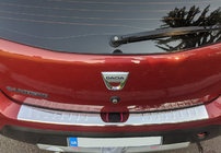 Renault Sandero 2007–2013 Beskyttelsesliste til bagkofanger Carmos V1 (rustfrit stål) foto 1