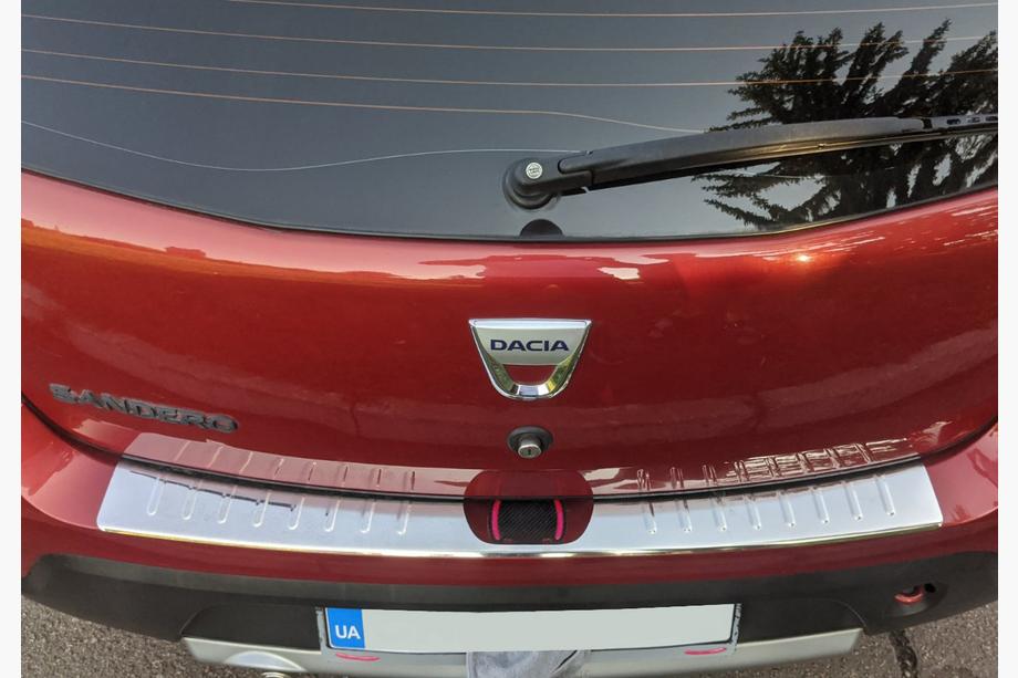 Renault Sandero 2007–2013 Beskyttelsesliste til bagkofanger Carmos V1 (rustfrit stål) Image