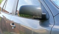Hyundai Santa Fe 2 2006–2012 Spejlkapper i rustfrit stål (2 stk.) foto 2